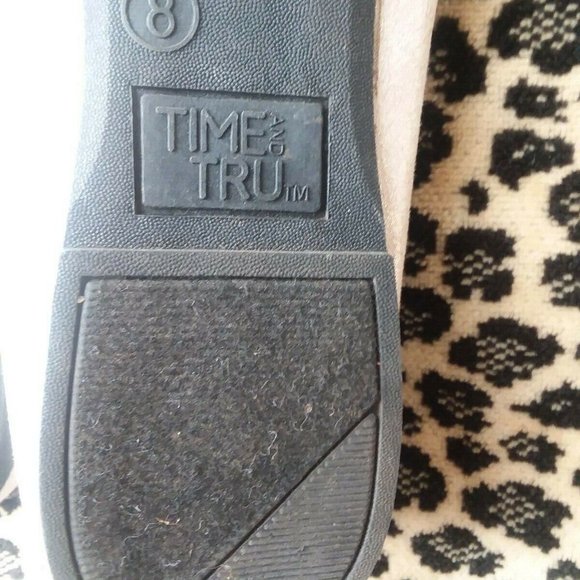 TIME AND TRU Beige or Cream w/ Gold Shimmer Ballet Flats Shoes Women Size 8 - Picture 11 of 12